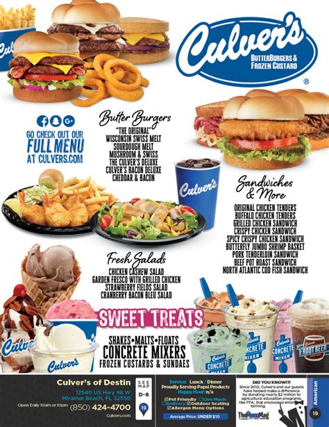 culver's menu nutrition